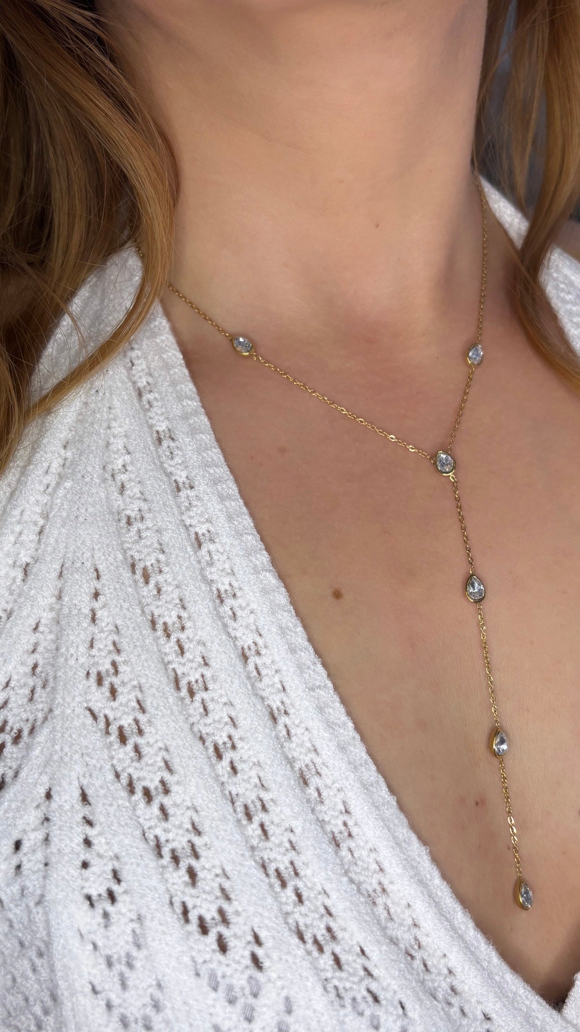 Collier gouttes doré