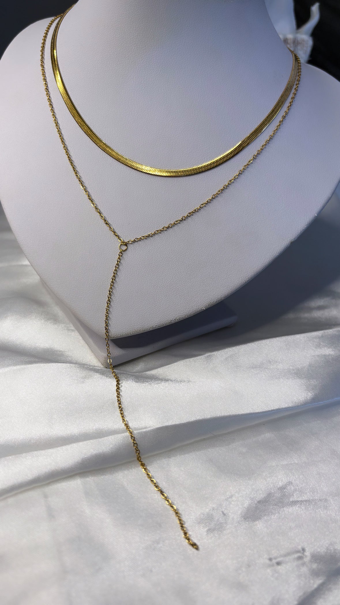 Collier double rang doré