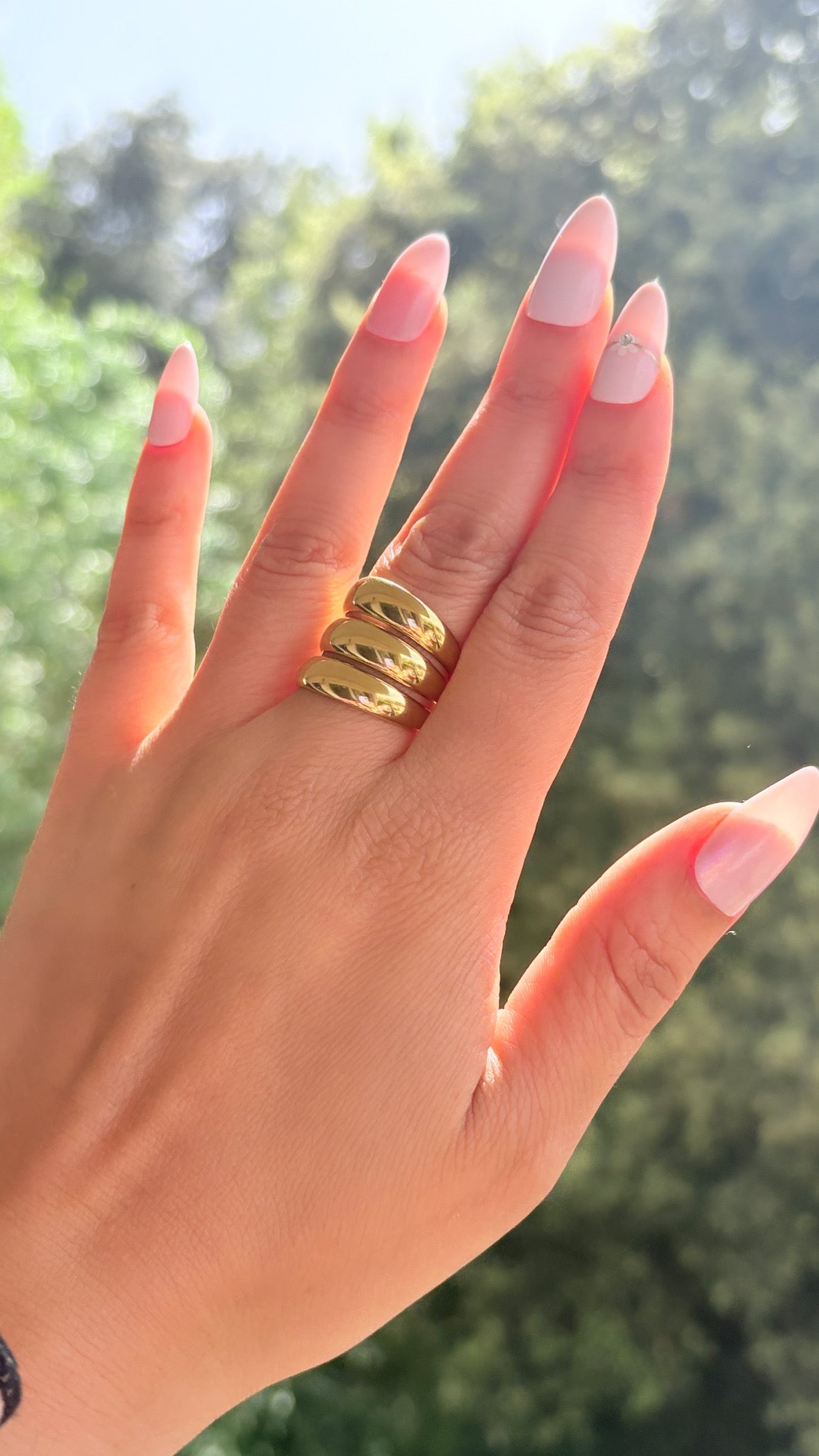 Bague multirang doré
