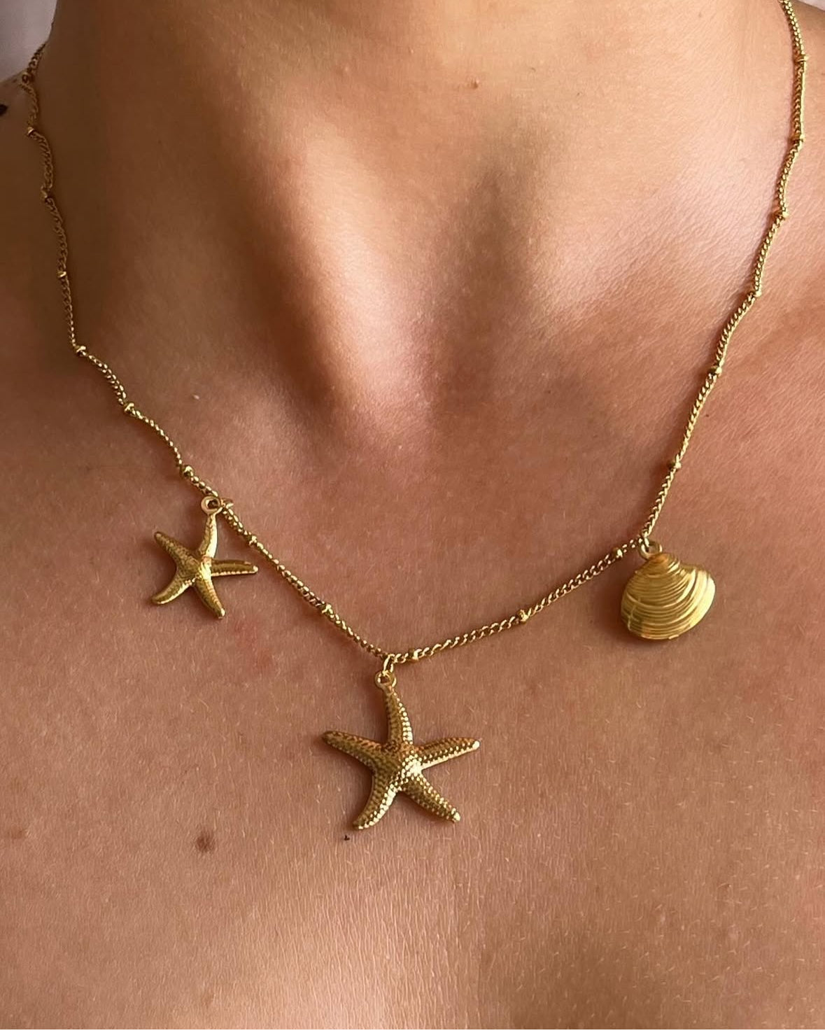 Collier brelqoue marin doré