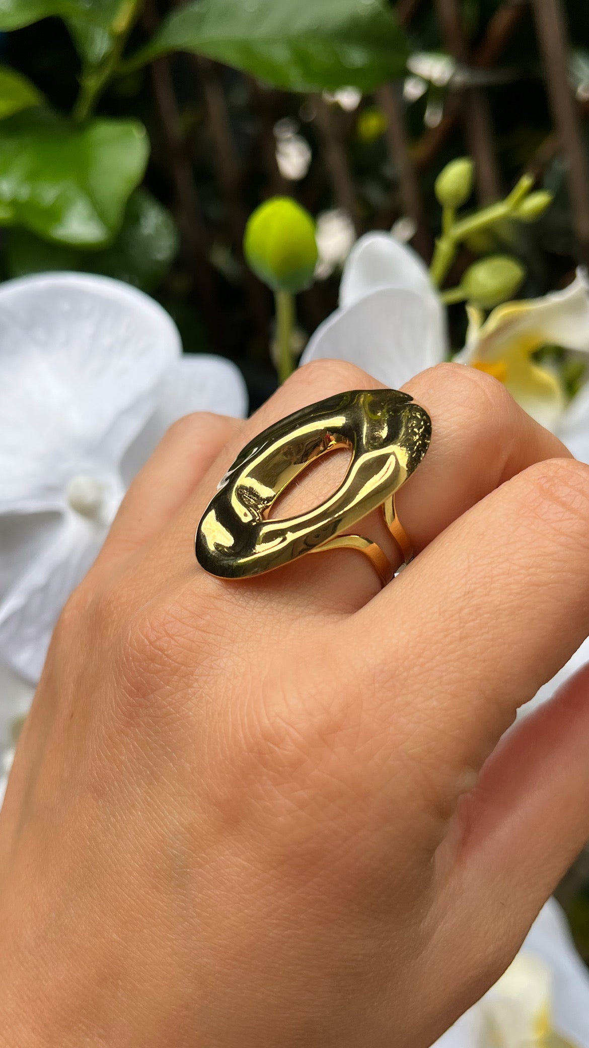 Bague maximaliste doré