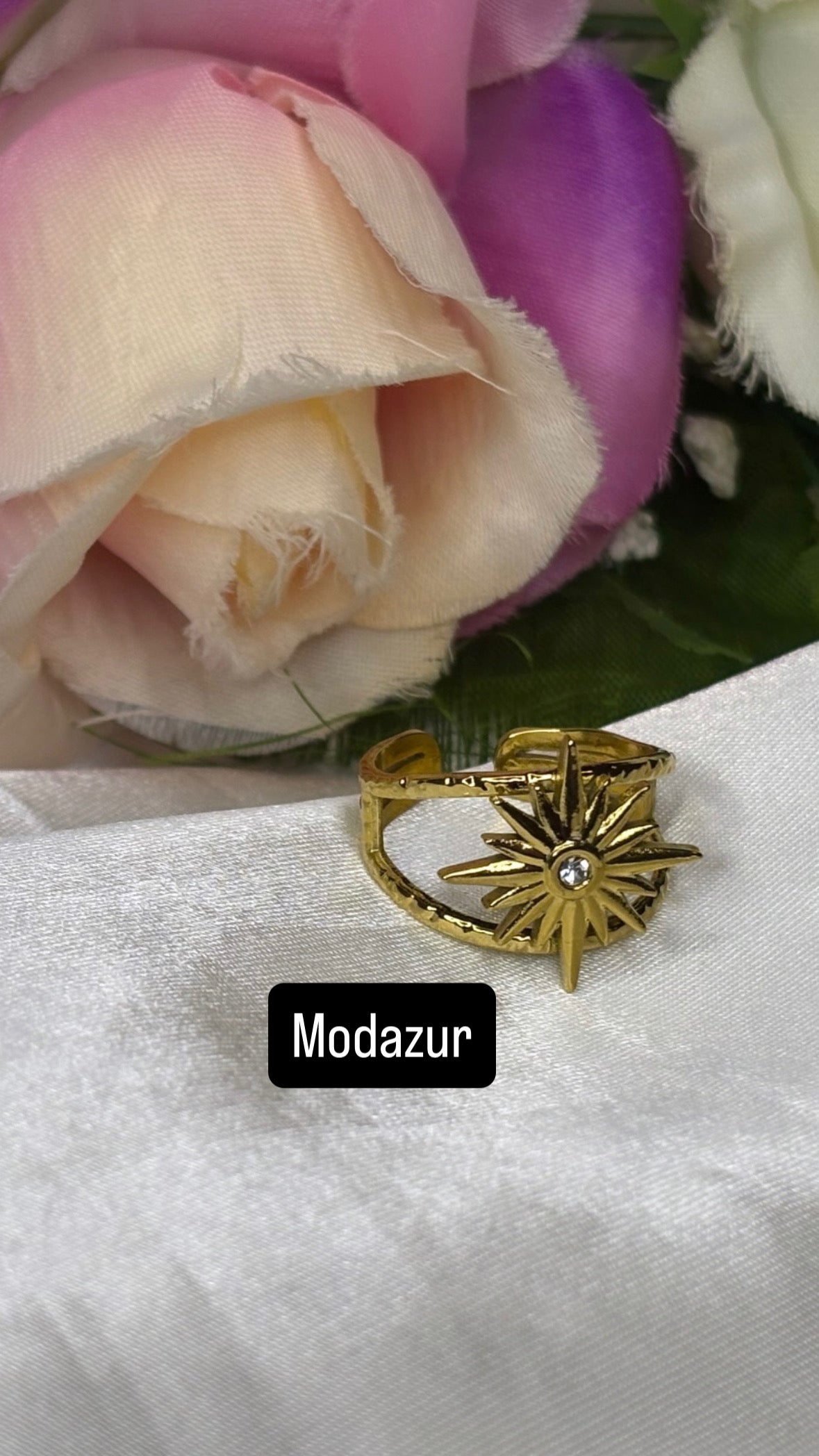 Bague étoile filante doré