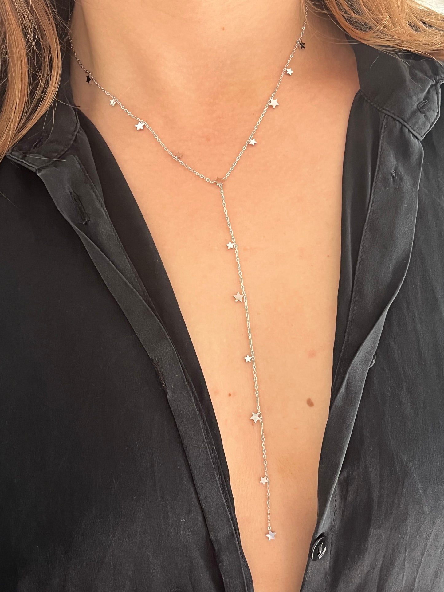 Collier sautoir étoile argent