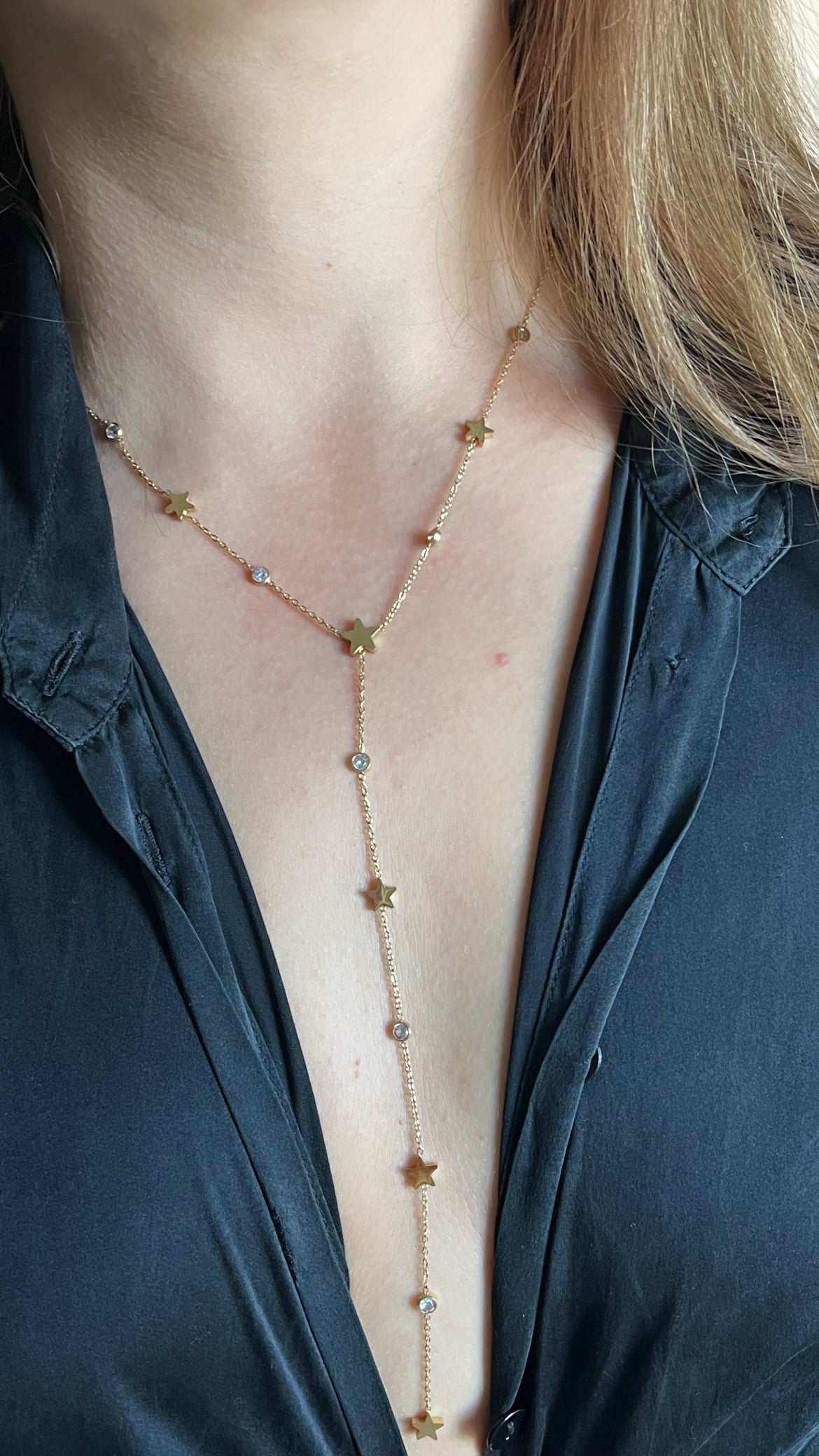 Sautoir étoile doré