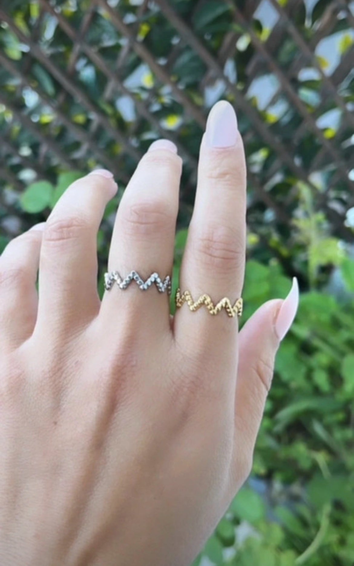 Bague wavy doré