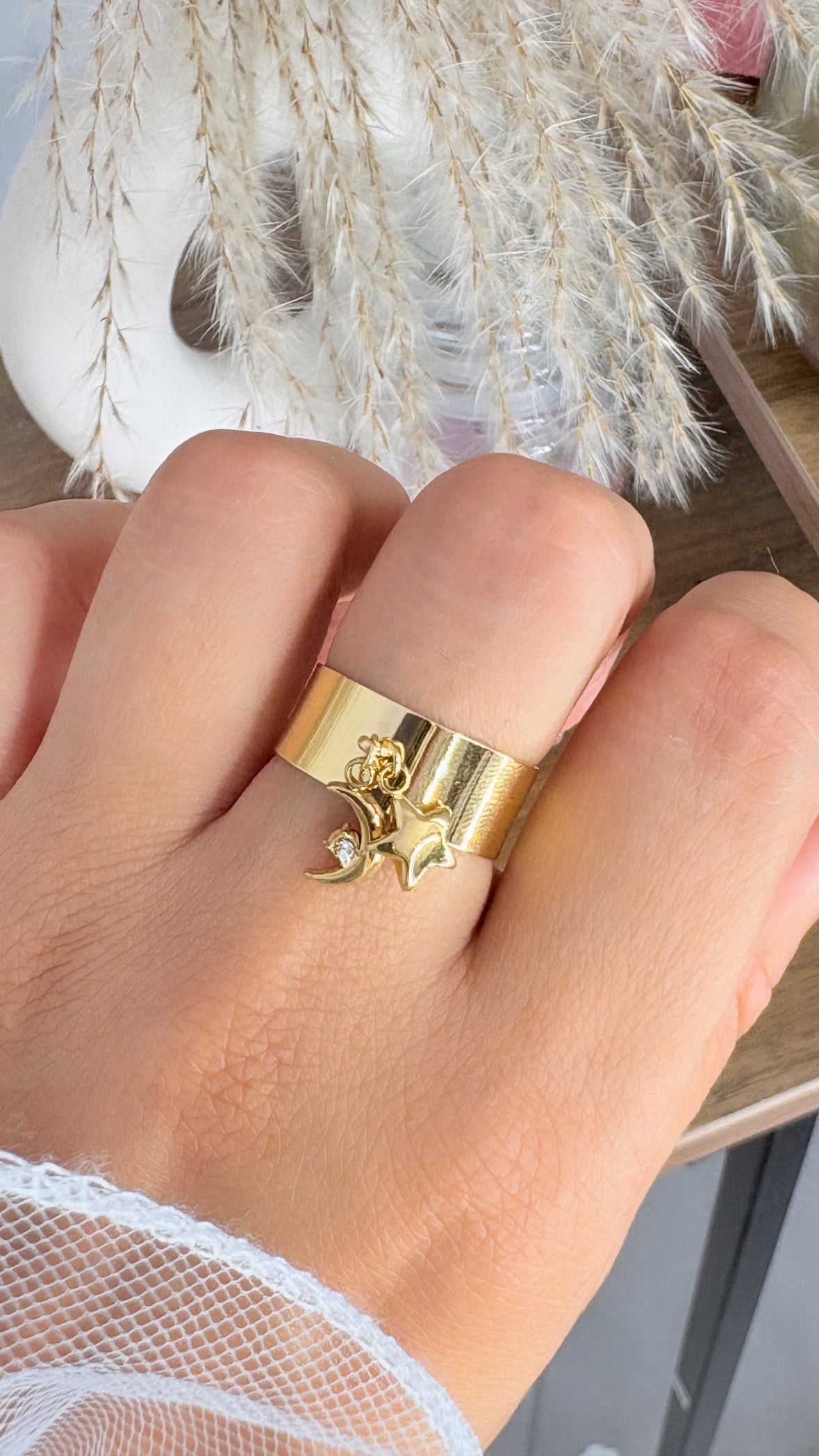 Bague satellite doré