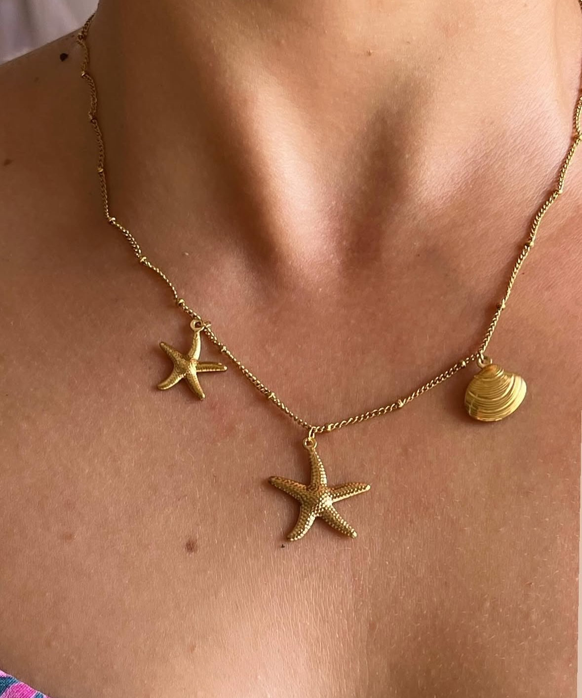 Collier brelqoue marin doré