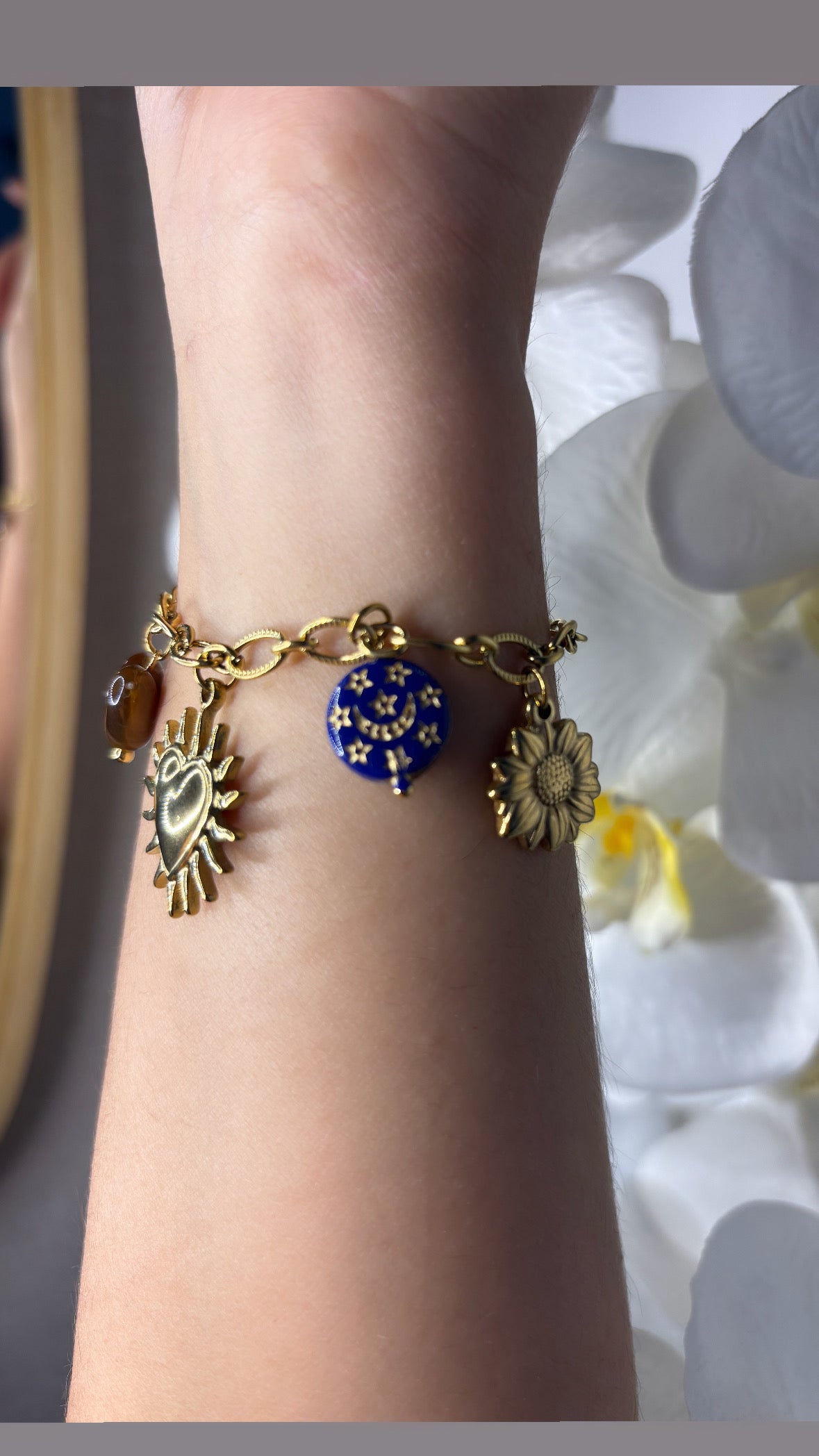 Bracelet breloque doré