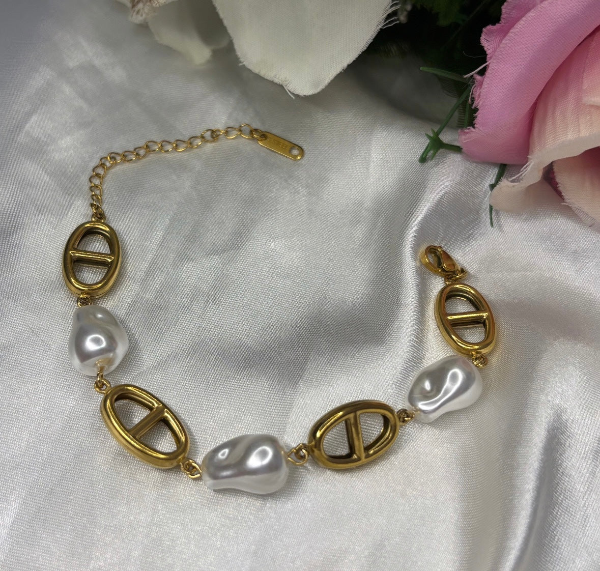 Bracelet maille marine doré