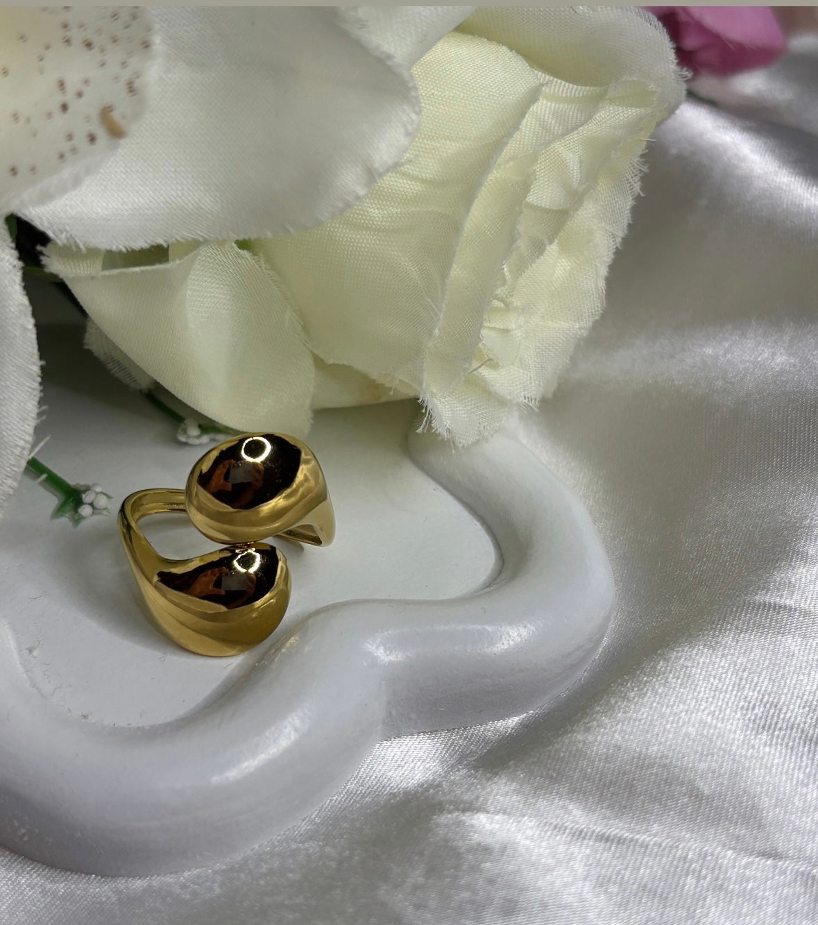 Bague double doré