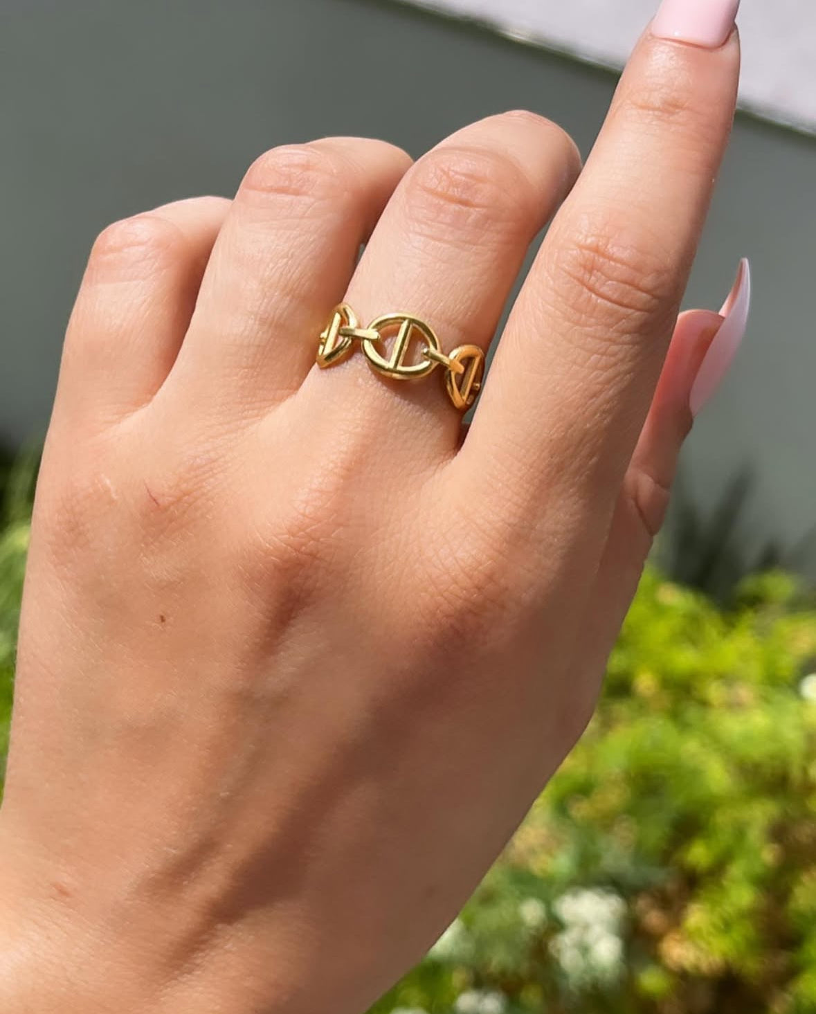 Bague motif doré
