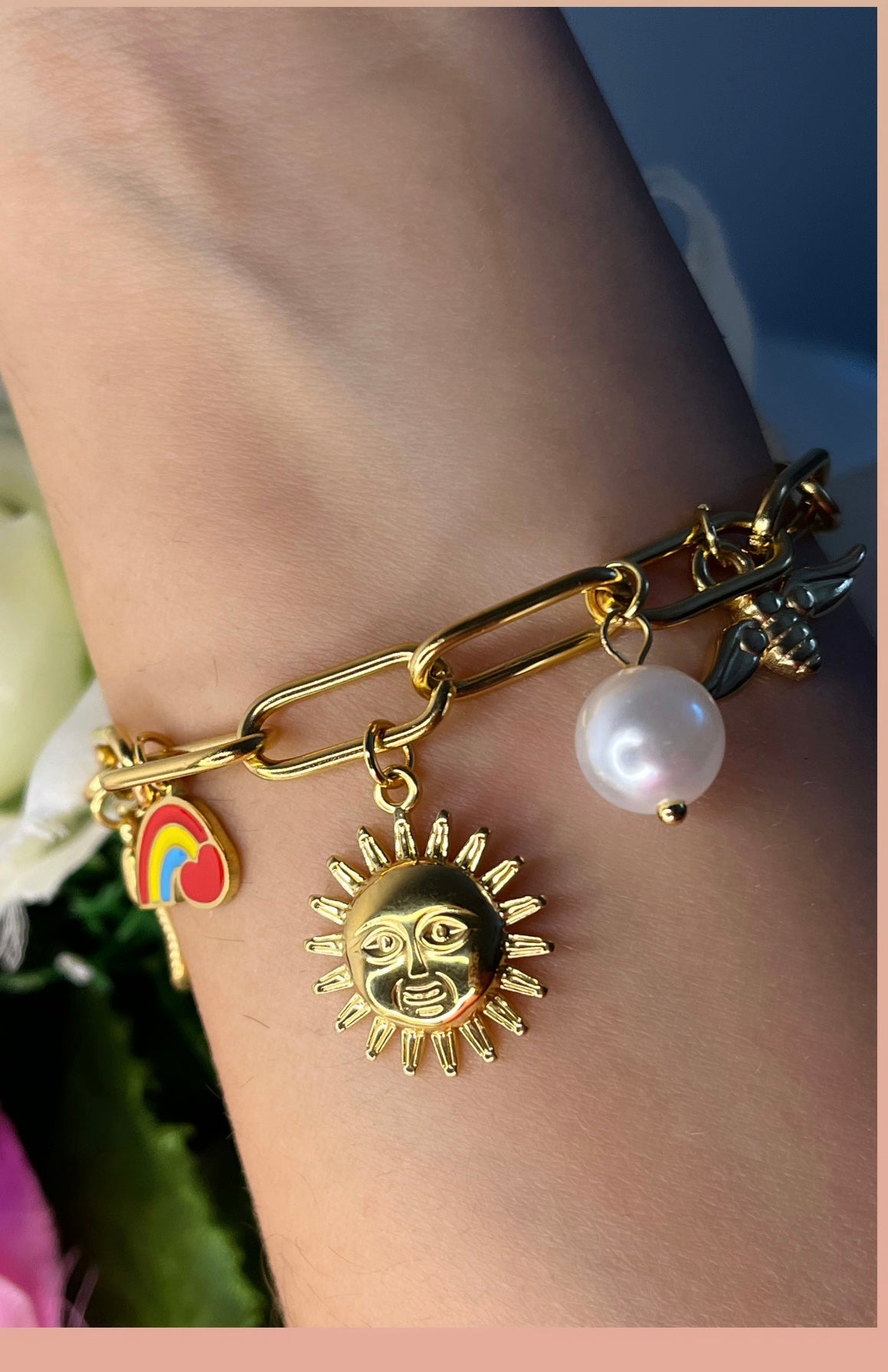 Bracelet soleil doré
