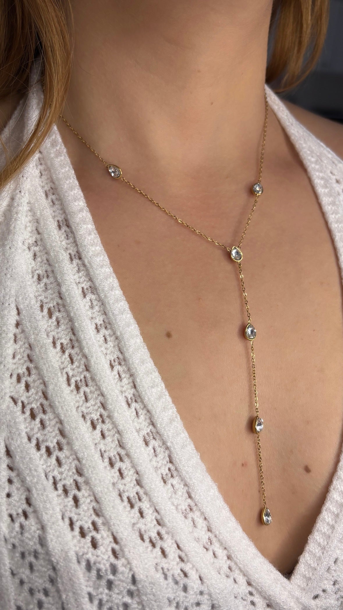 Collier gouttes doré