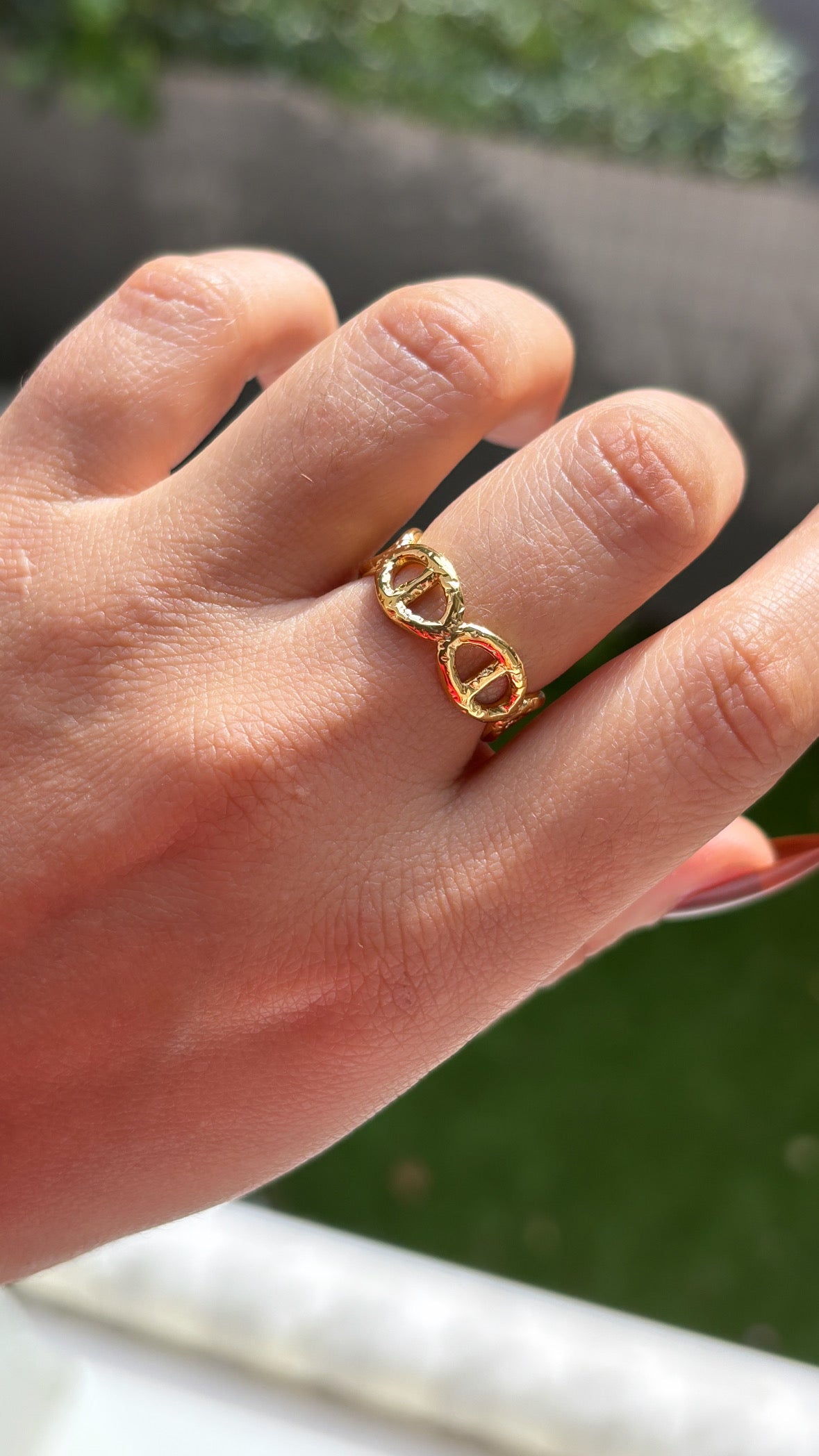 Bague maille marine