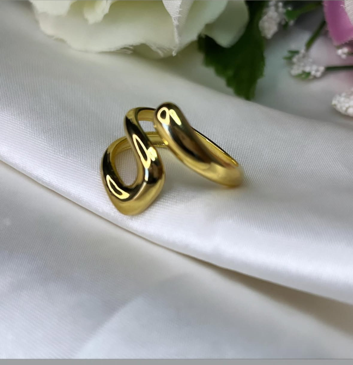 Bague tendance doré