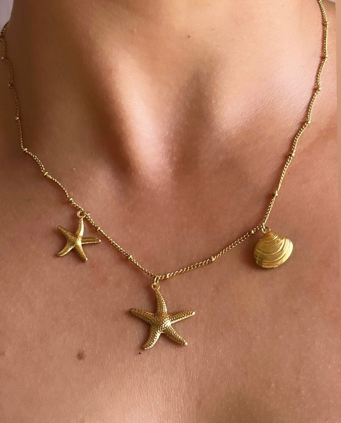 Collier brelqoue marin doré