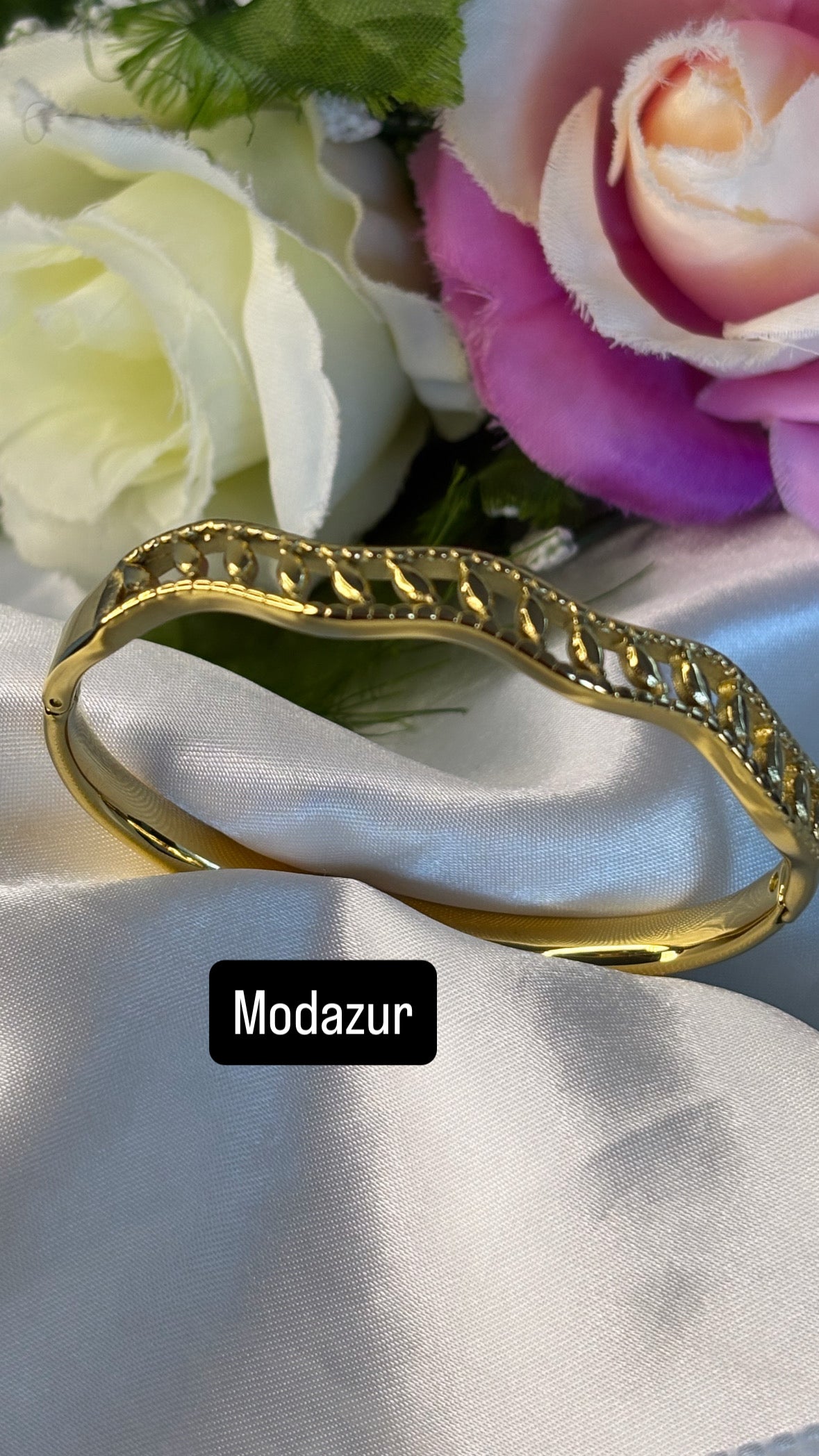 Bracelet motif géométrique doré