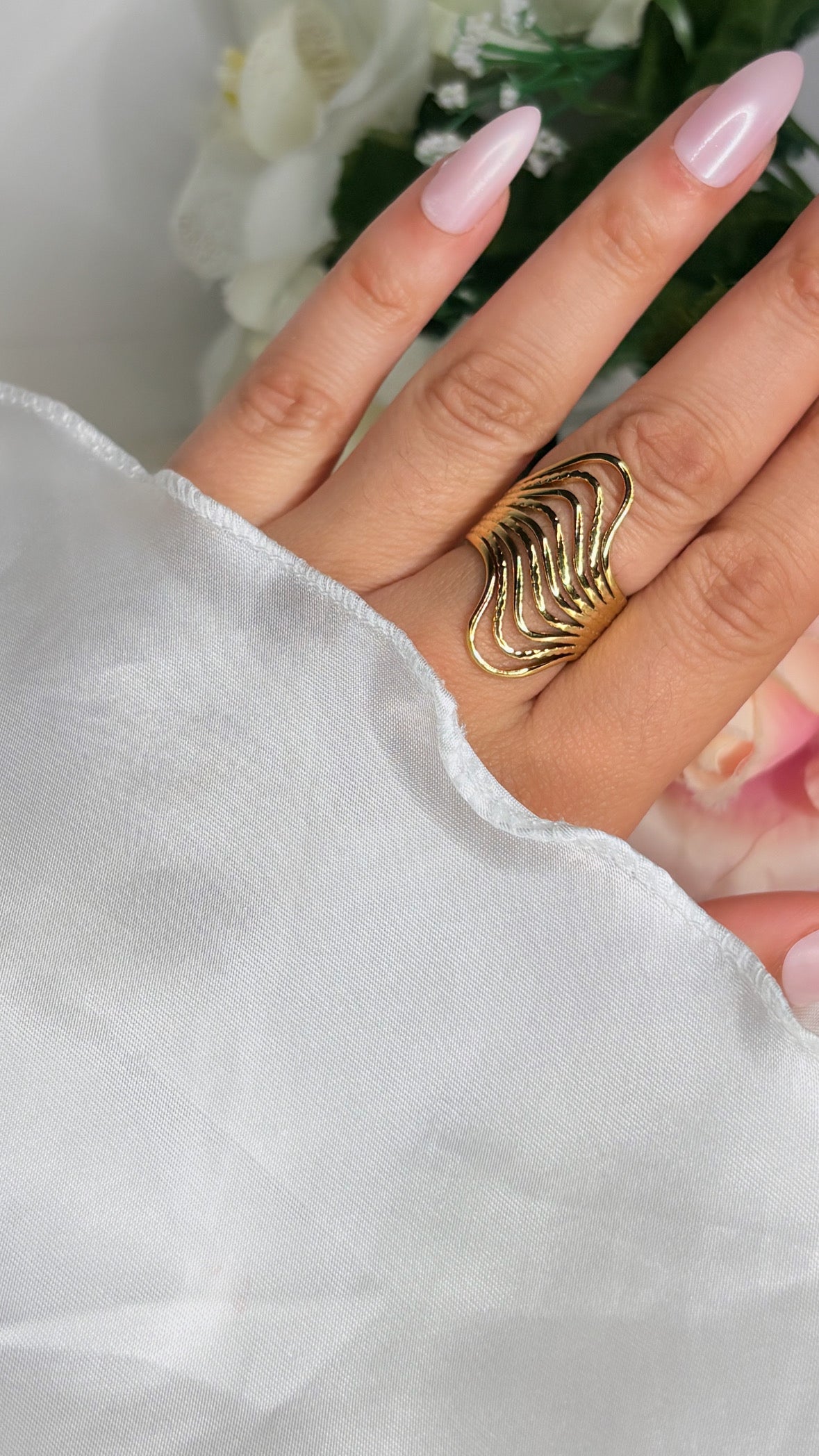 Bague multirang doré