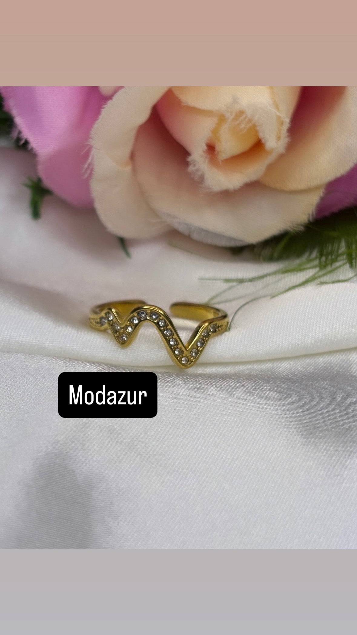 Bague doré effet irrégulier