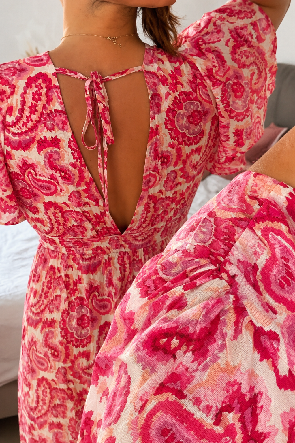 Robe d’été en rose fushia