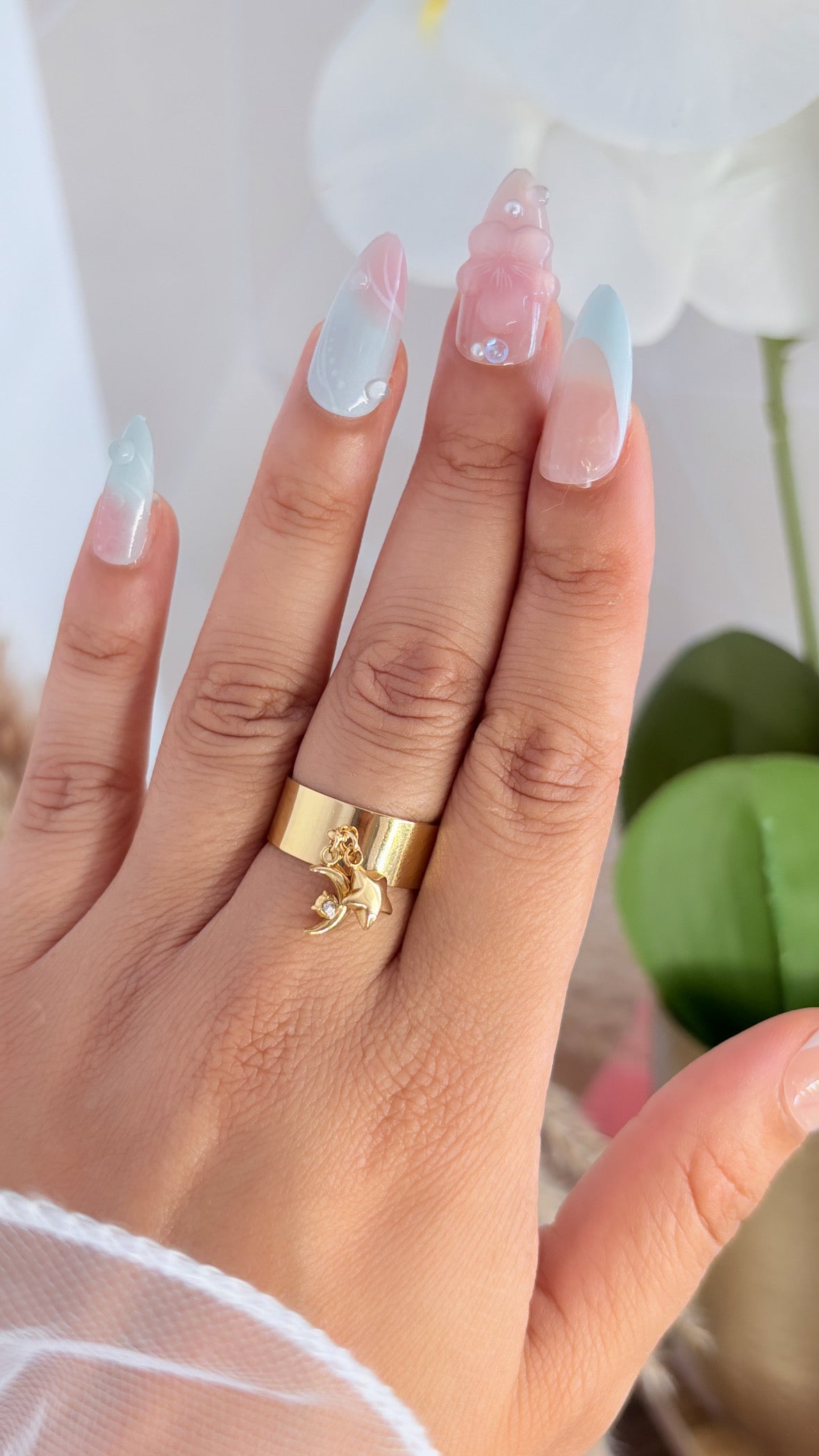 Bague satellite doré