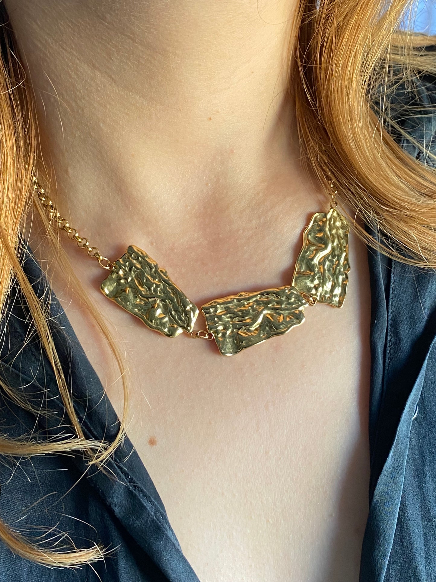 Collier breloque doré
