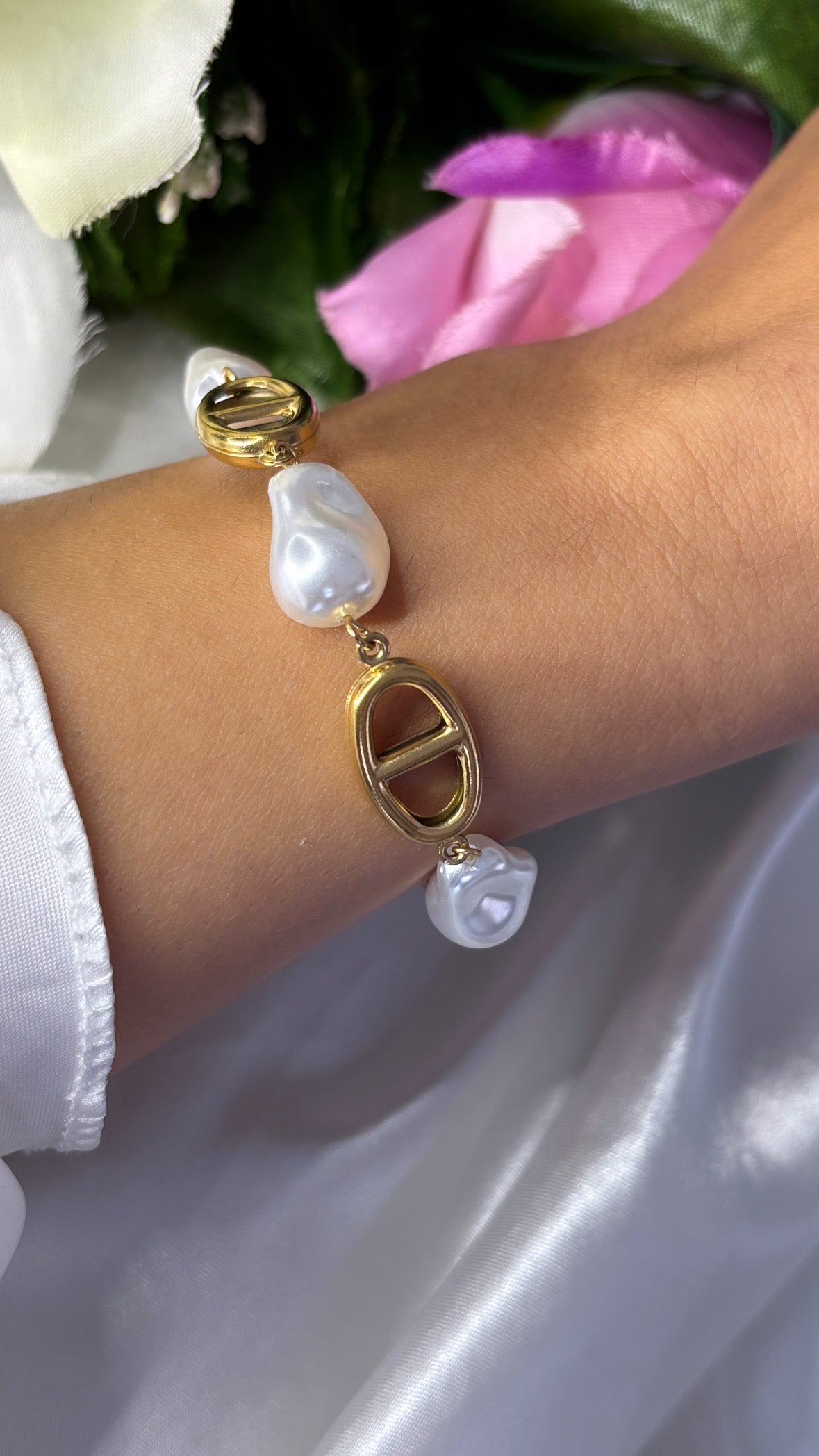 Bracelet maille marine doré