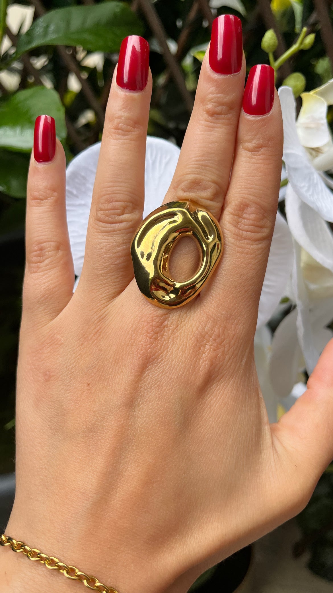 Bague épaisse doré