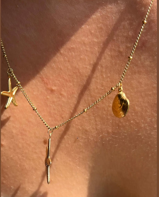 Collier brelqoue marin doré