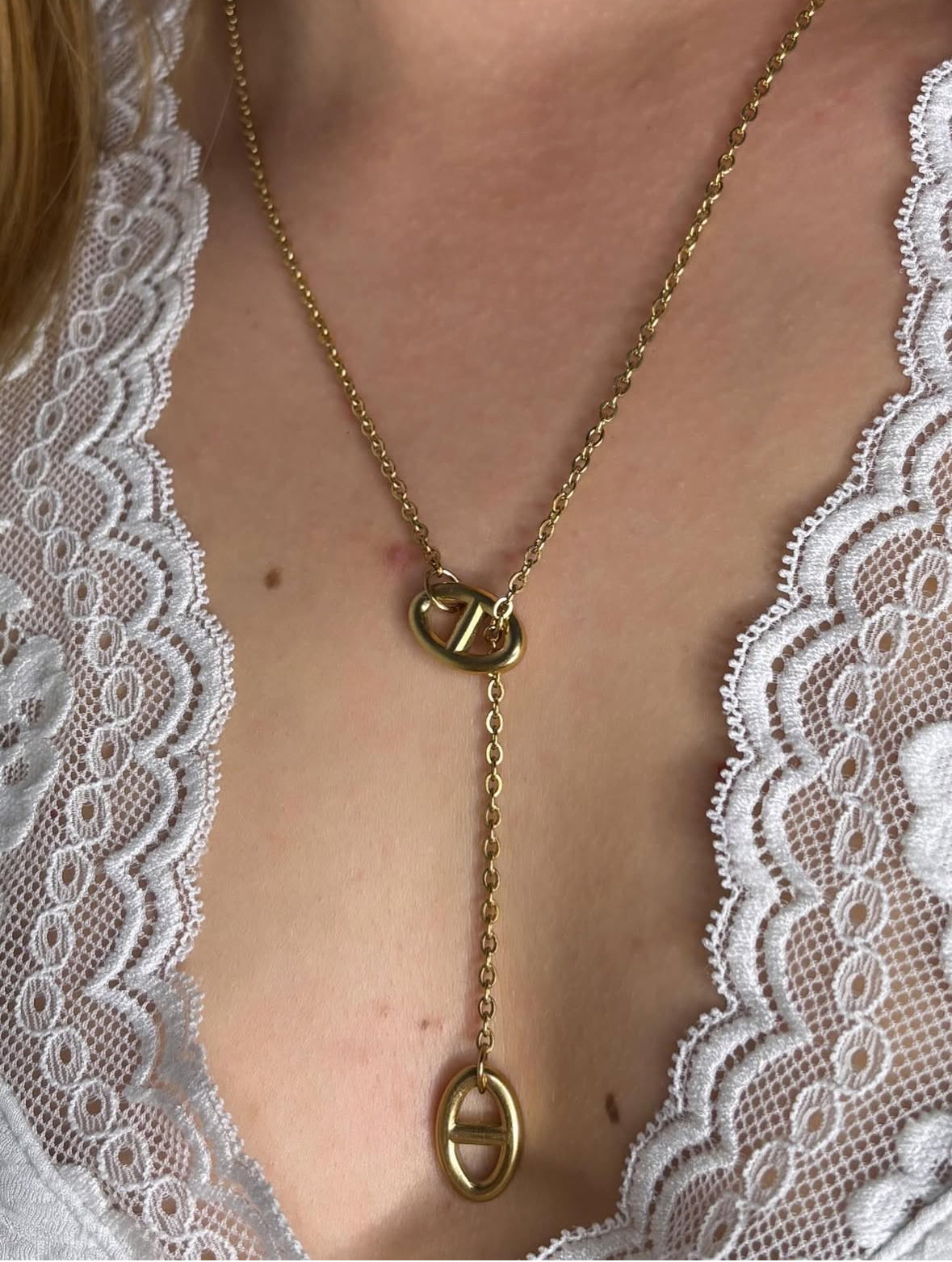 Collier maille marine