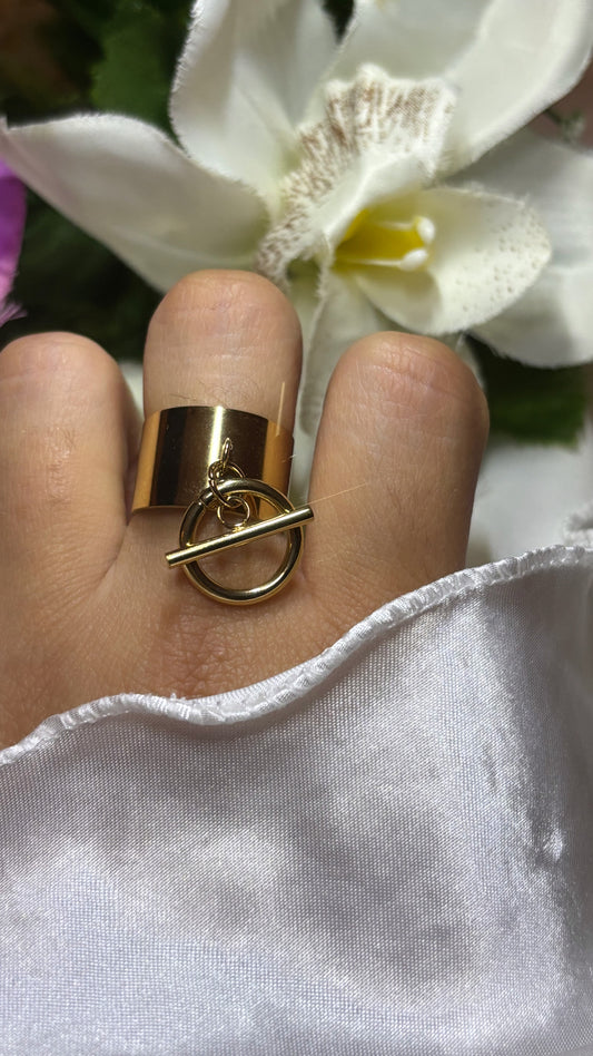 Bague breloque doré