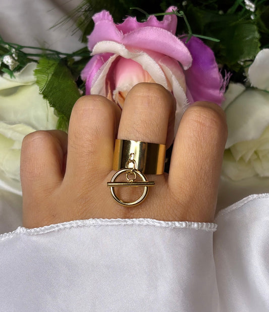 Bague breloque doré