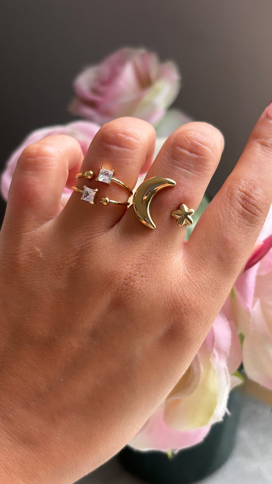 Bague satellite dore