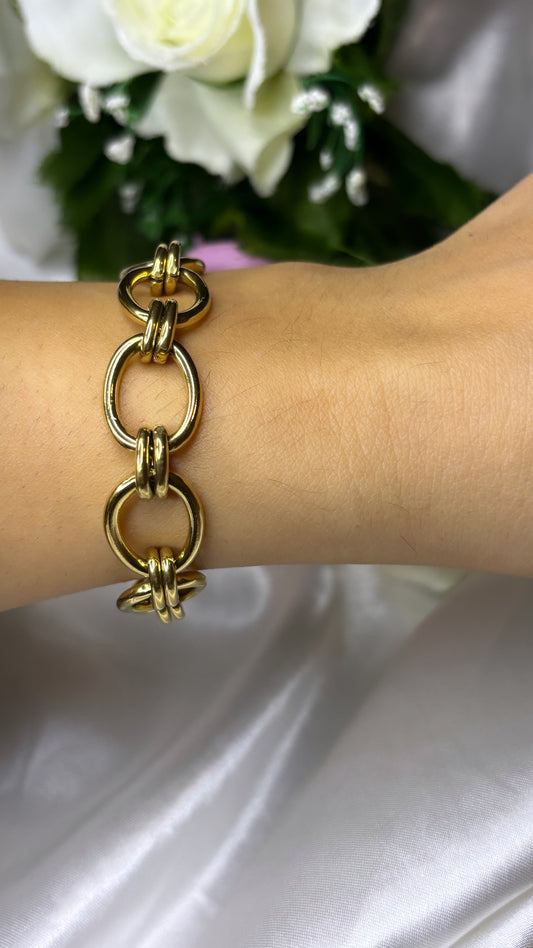 Bracelet maximaliste doré
