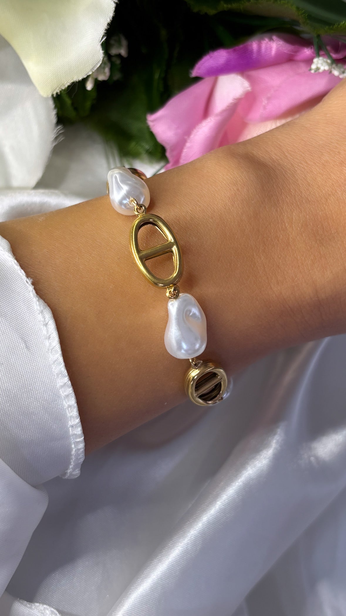 Bracelet maille marine doré