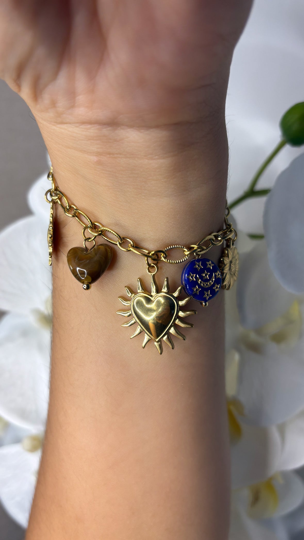 Bracelet breloque doré