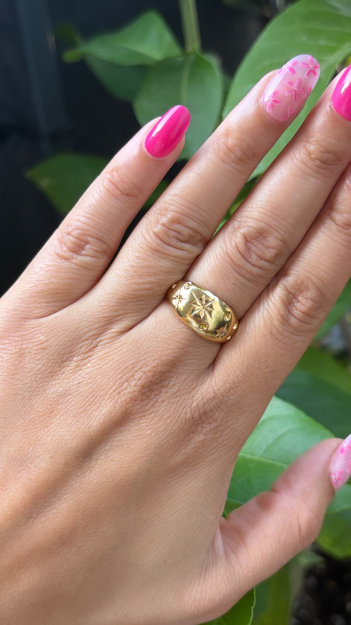 Bague satellite doré