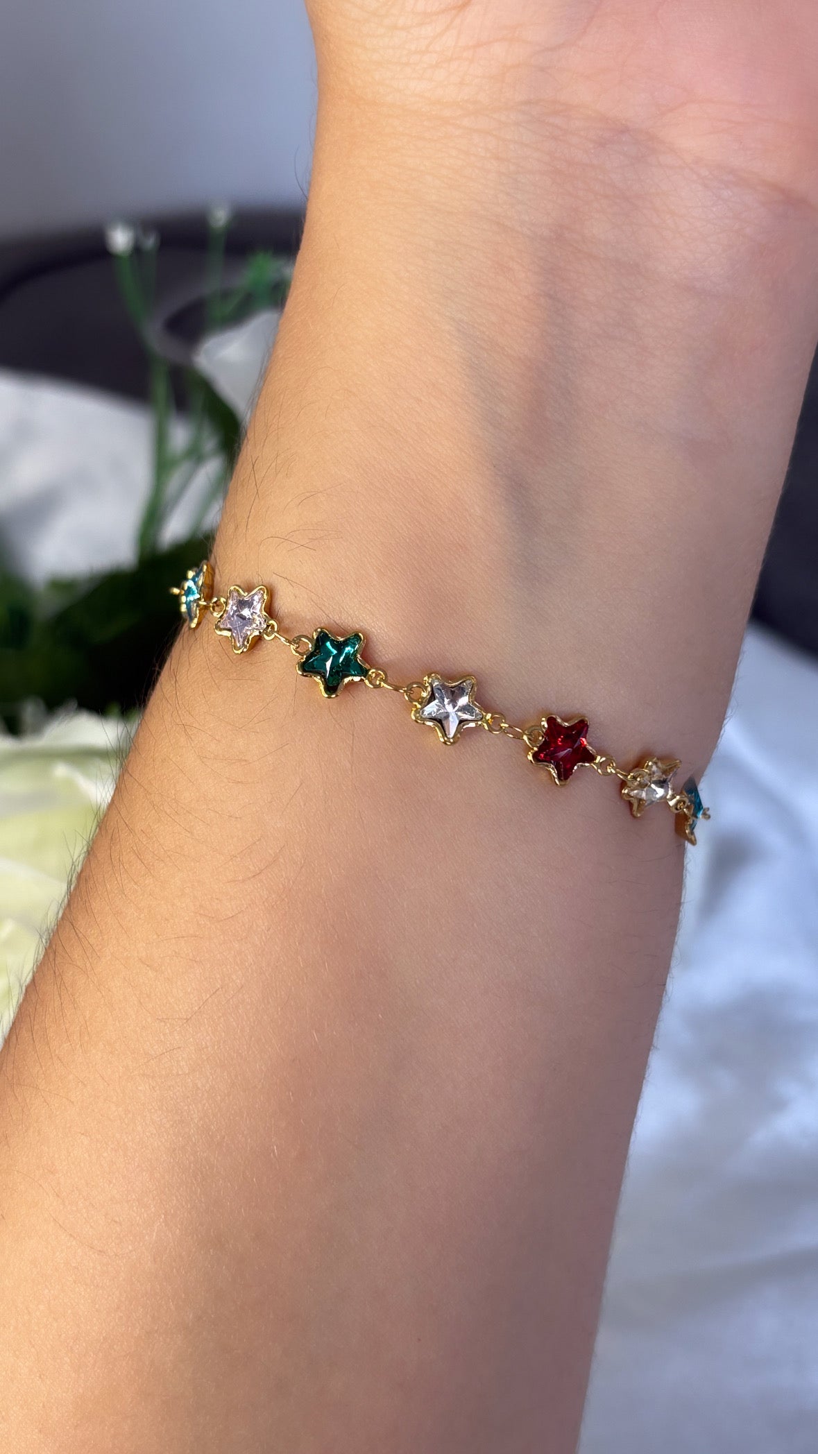Bracelet multicolore doré