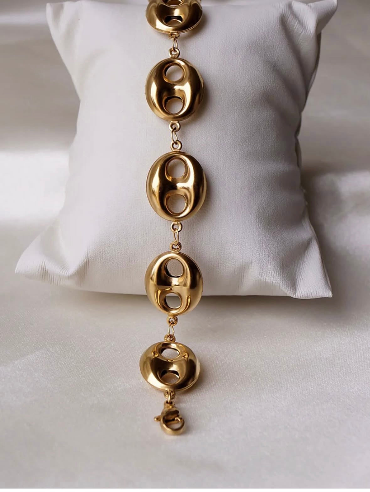 Bracelet en acier inoxydable doré