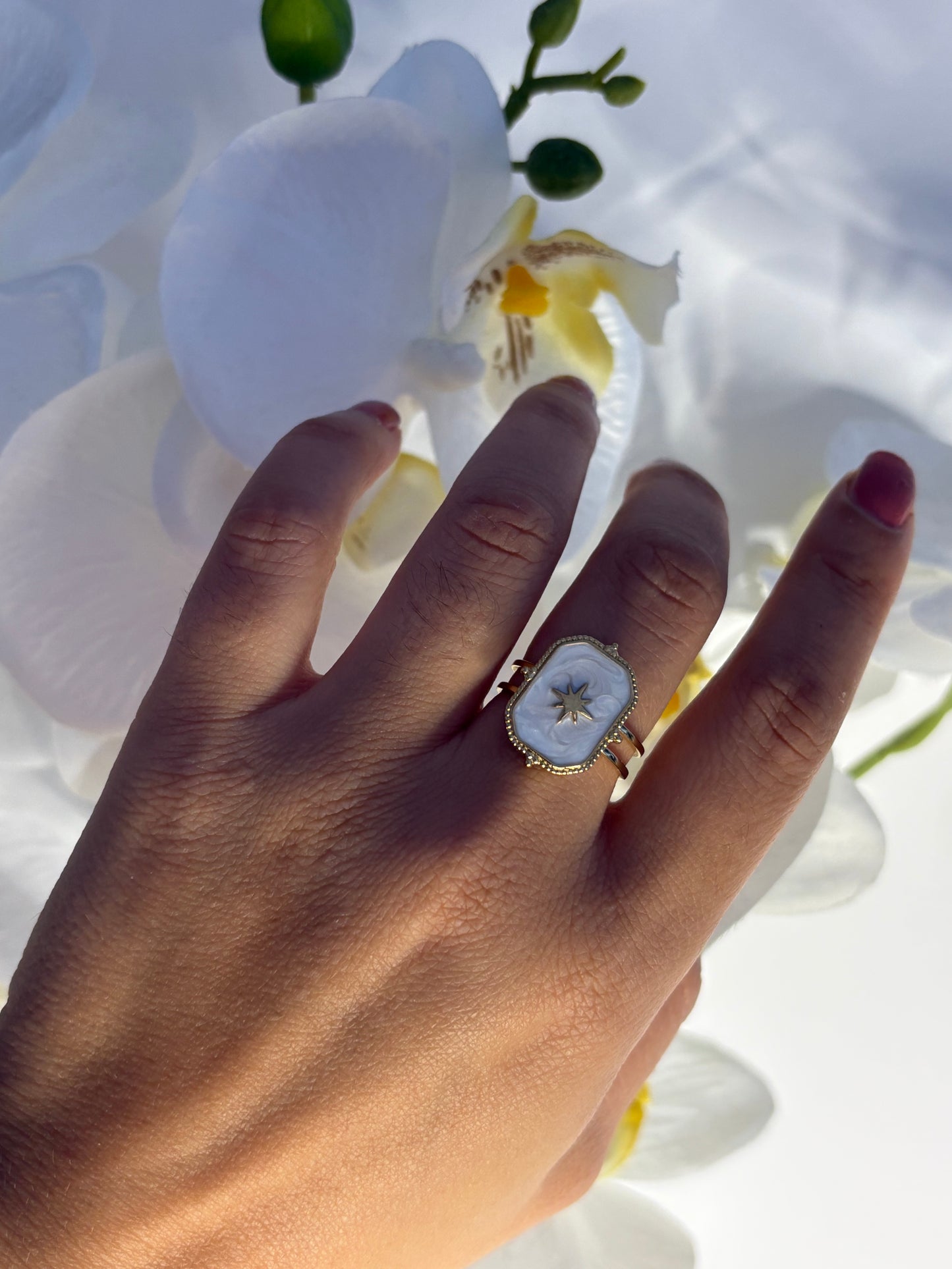 Bague étoile doré