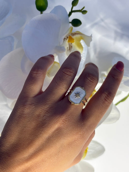 Bague étoile doré