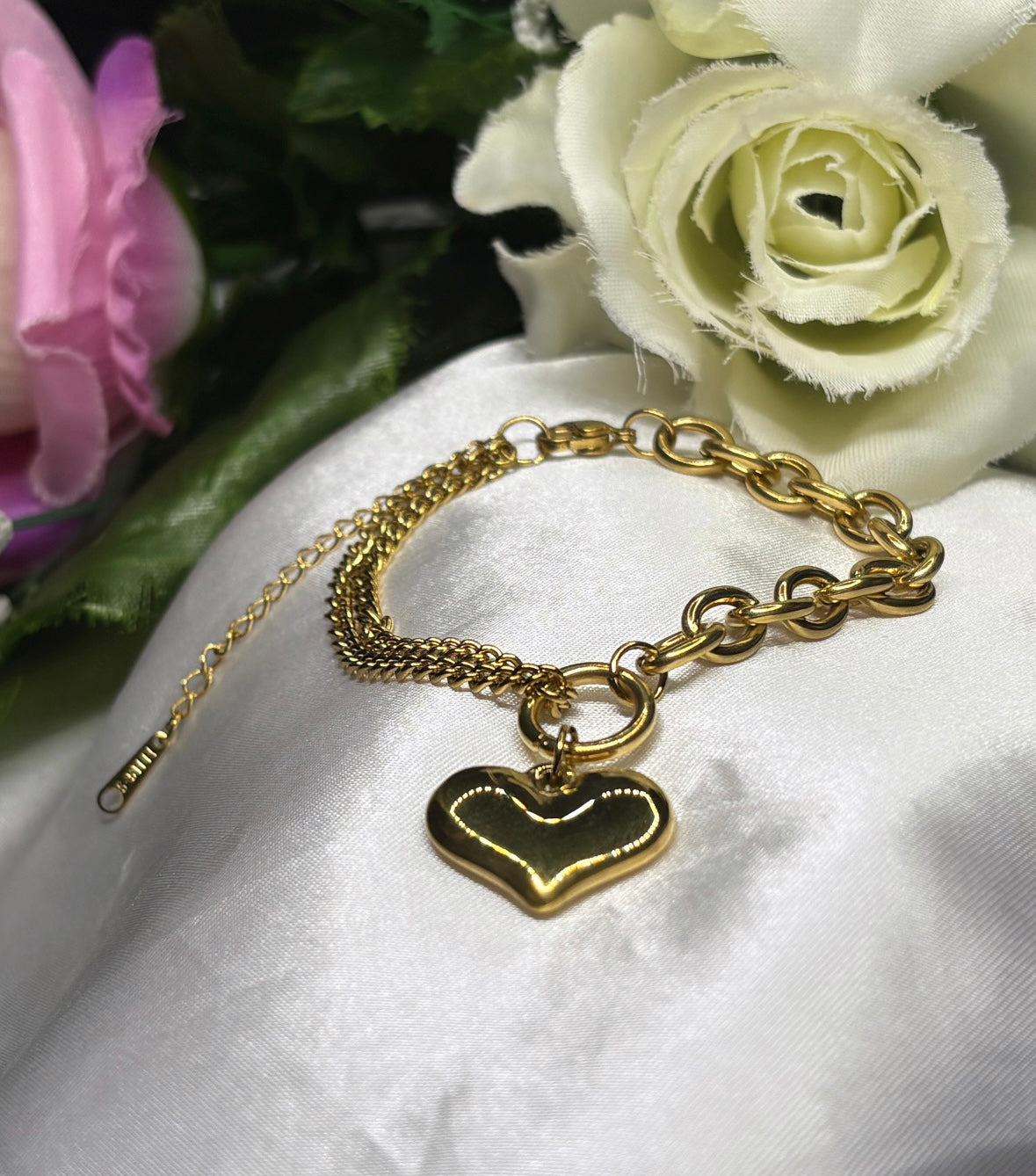 Bracelet cœur bombé