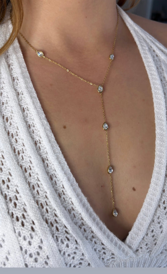 Collier gouttes doré