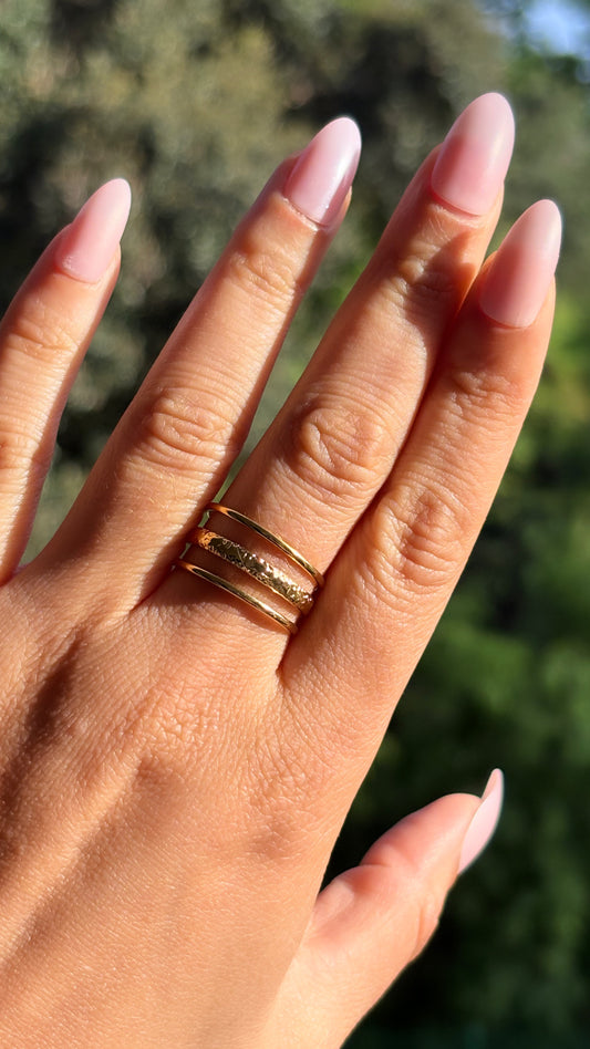 Bague tripe d’or
