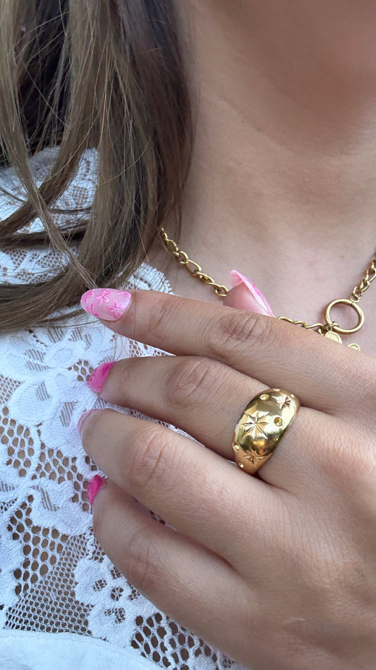 Bague satellite doré