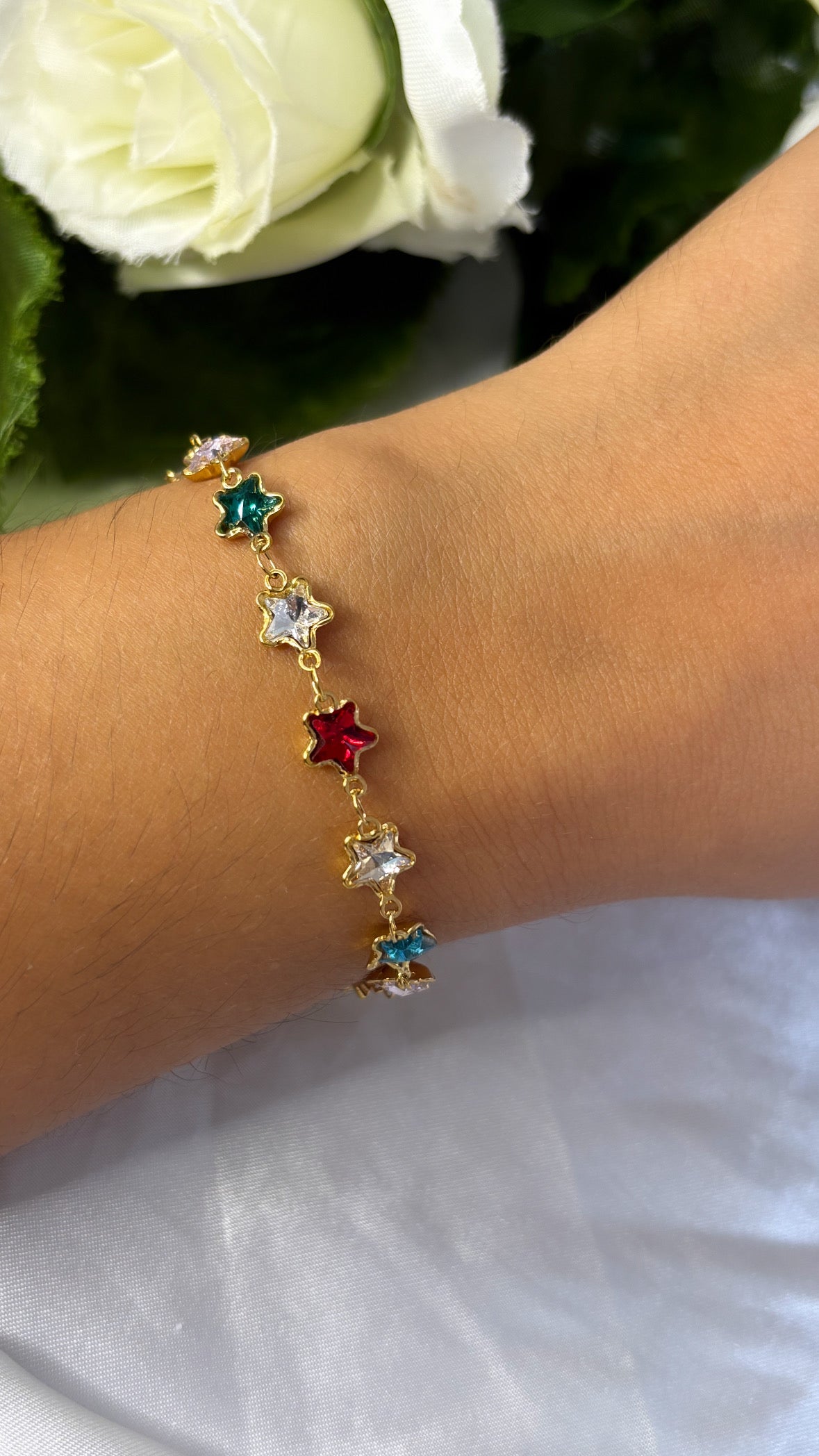 Bracelet multicolore doré