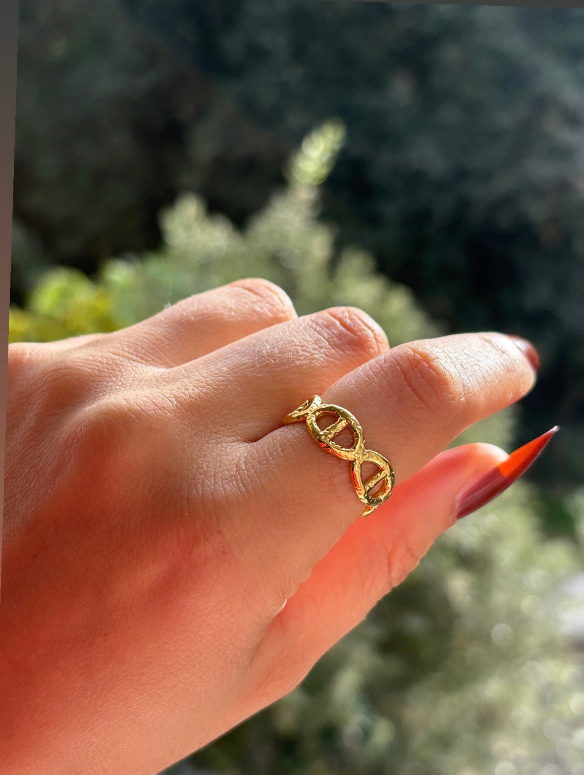 Bague maille marine