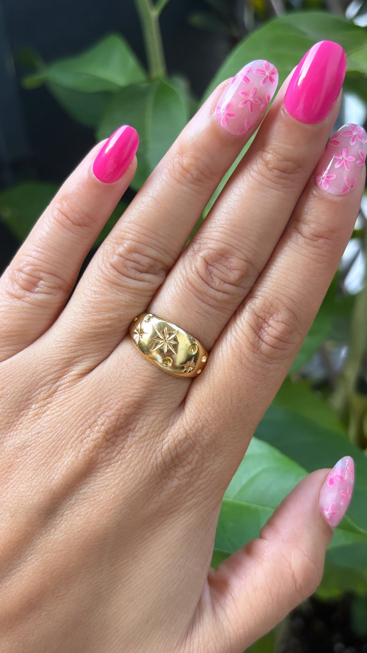 Bague satellite doré