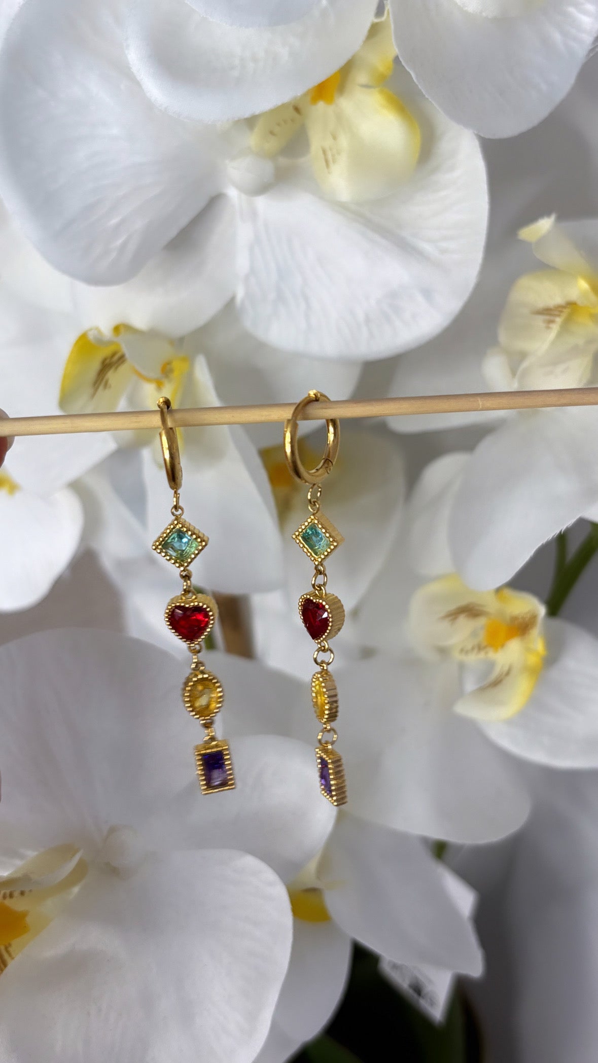 Boucles d’oreilles multicolore