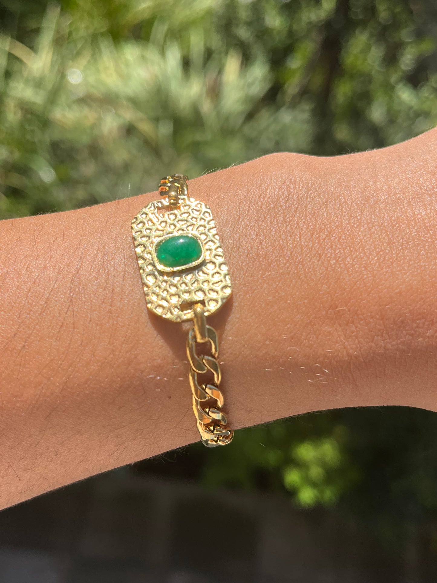 Bracelet perle verte